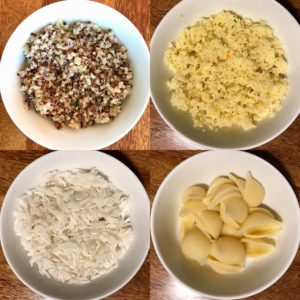 1/2 cup (80g) (1 serve) of cooked grains - pasta, rice, quinoa, couscous
